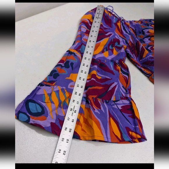 NWT Terra & Sky Smocked Top Womens 14W 3/4 Sleeve Colorful - Picture 5 of 11